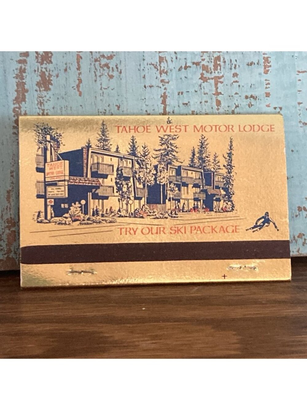 VTG Matchbook Collectible Ski Lodge Ephemera MCM Tahoe West Motor Lodge Unstruck